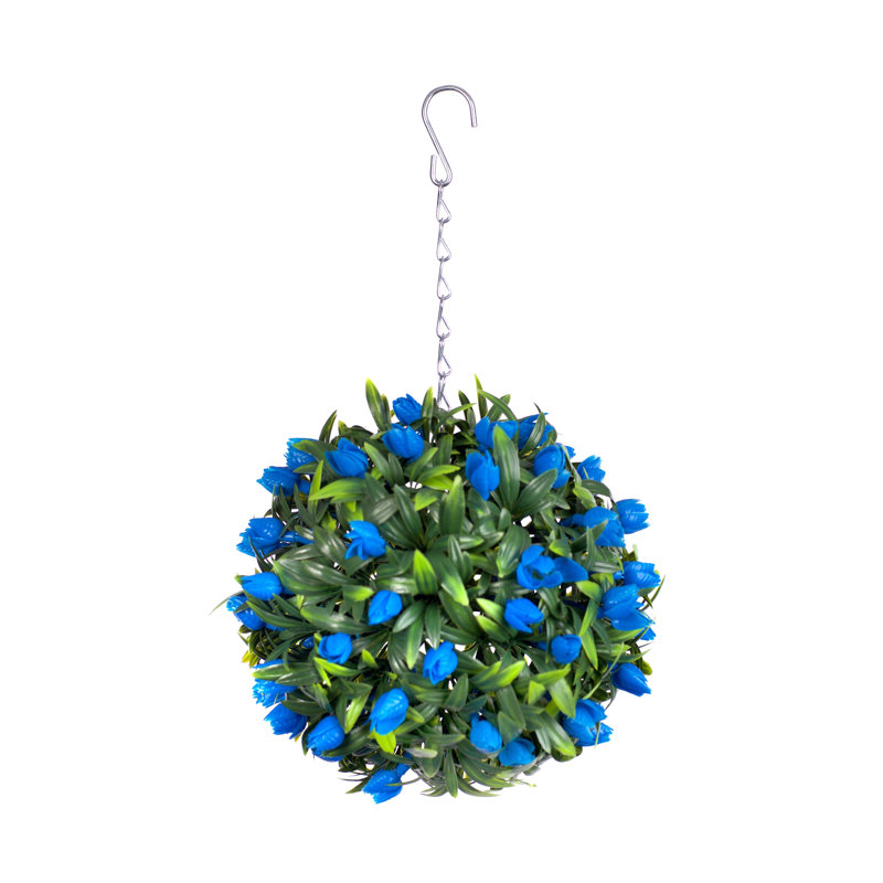 Faux Plant, 24cm H x 24cm W x 24cm D, Blue