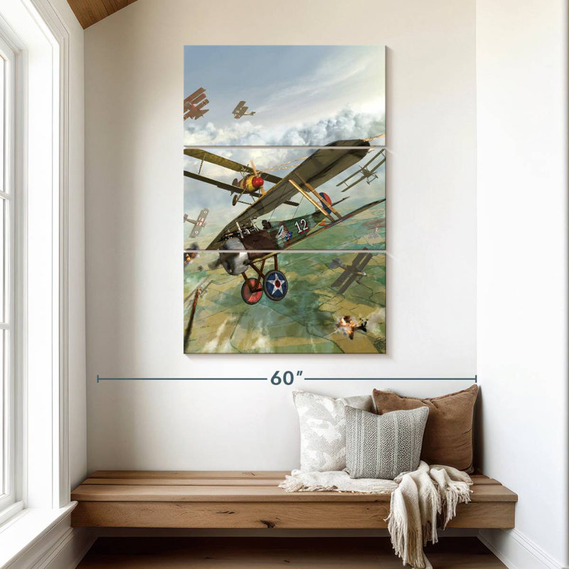 Mehar WWI US Biplane Attacking Germans