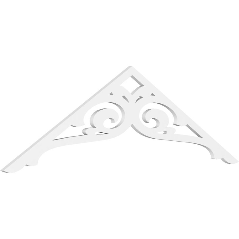 Bordure de pignon en PVC de qualité architecturale Bordeaux (4/12), H 10,5 po x l 36 po x P 1 po, Uréthane, 7/12