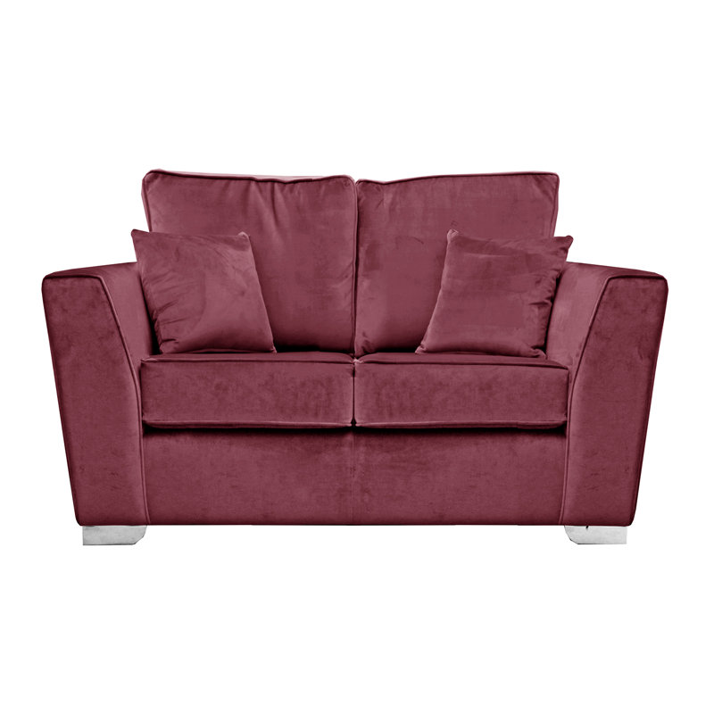 Quade 2 Seater Velvet Sofa, Plum