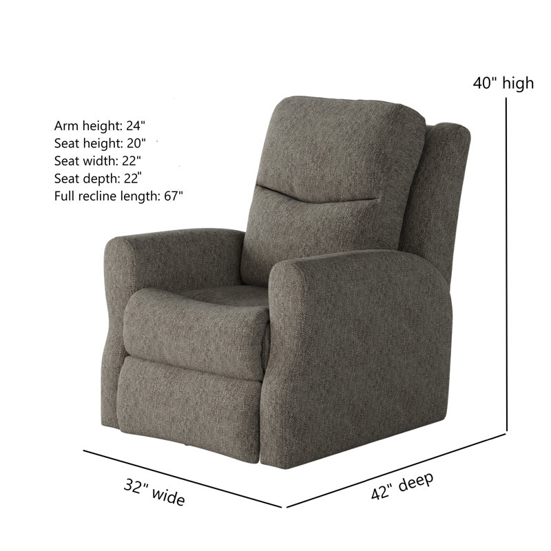 Fame Rocker Recliner, Berber Sterling, Manual Rocker