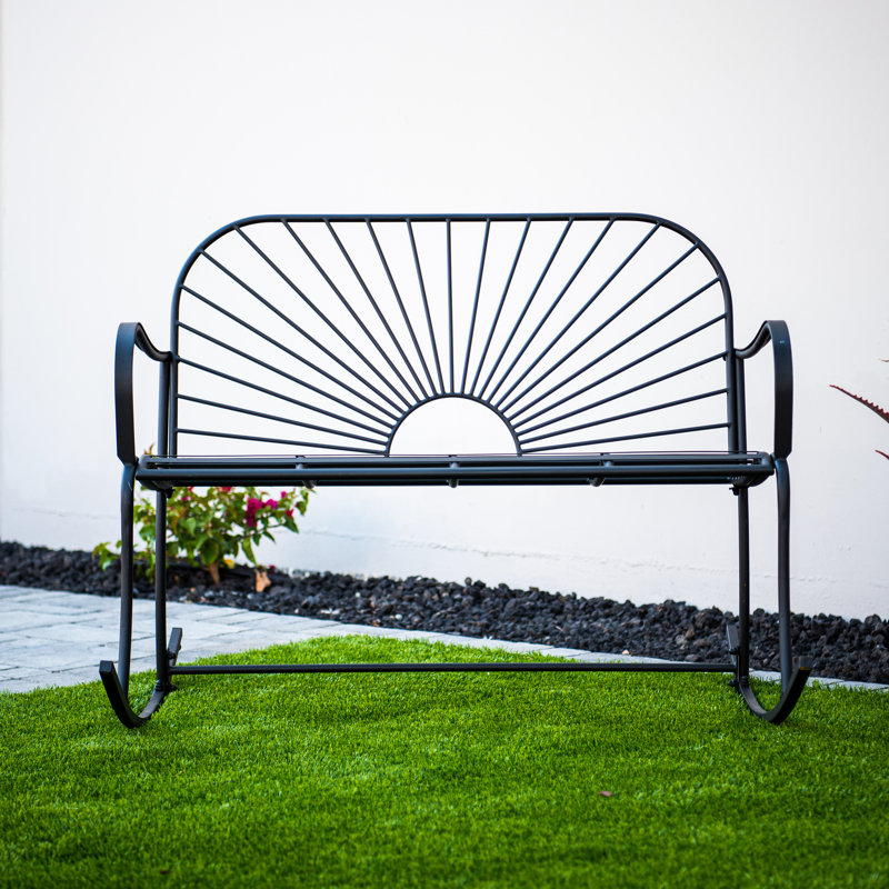 Banc berçant en fer XBrand, Noir