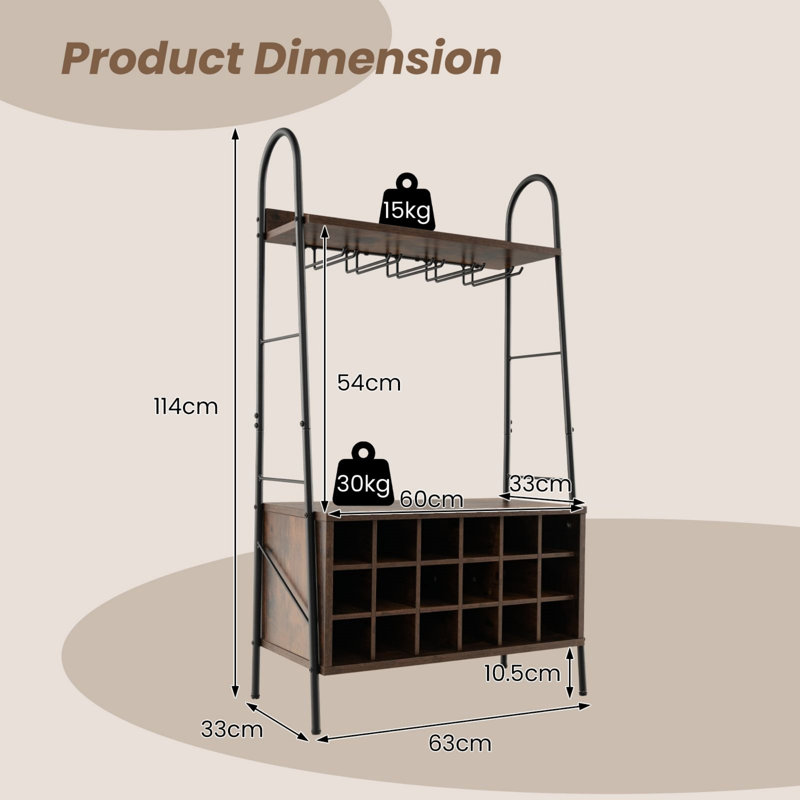 Wine Bottle & Glass Rack