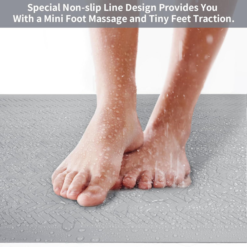 Plastic / Acrylic Shower Mat, A Little Grey