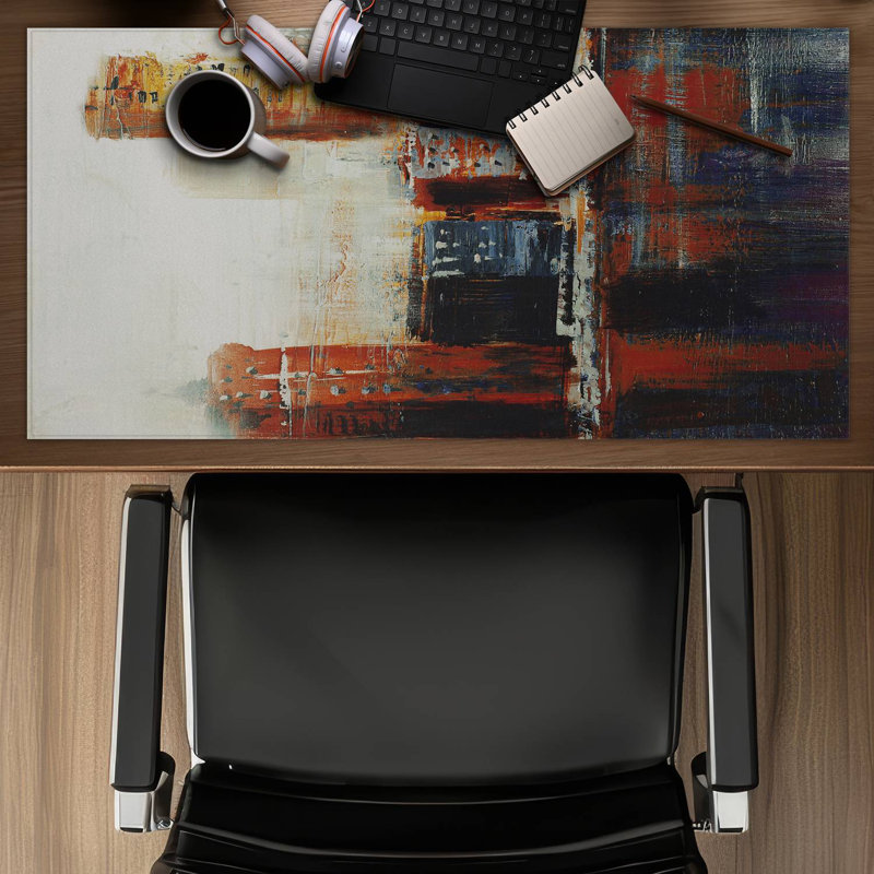 Abstract red cityscape - 15.75"x31.50" Desk mat