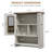 23" Farmhouse Bathroom Wall Cabinet, Wide Medicine Cabinet With Towel Bar & Jewelry Holder-129105289