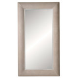 Hendrix Rectangle Leather Beveled Mirror