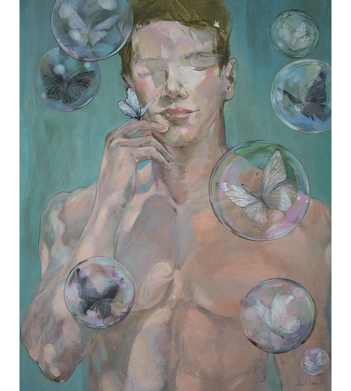 Lucky Painting by Alexander NikAnpour, Glass Coat