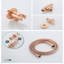 Tête de douche ronde cuivrée en satin rose cuivré avec ensemble de douche thermostatique à 2 fonctions