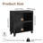 2-tier Open Bookshelf, 27.56"W Engineered Wood Storage, Shelf With Legs For Living Room, Bedroom, Home Office, Black-501155999