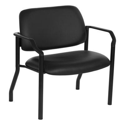 Chaise d'invité Ellington Big & Tall d'une capacité de 500 lb avec accoudoirs en polyuréthane souple