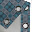 Rideau géométrique à 2 panneaux avec œillets Ambesonne, 50 po x 120 po, bleu pétrole / bleu pâle-106354358