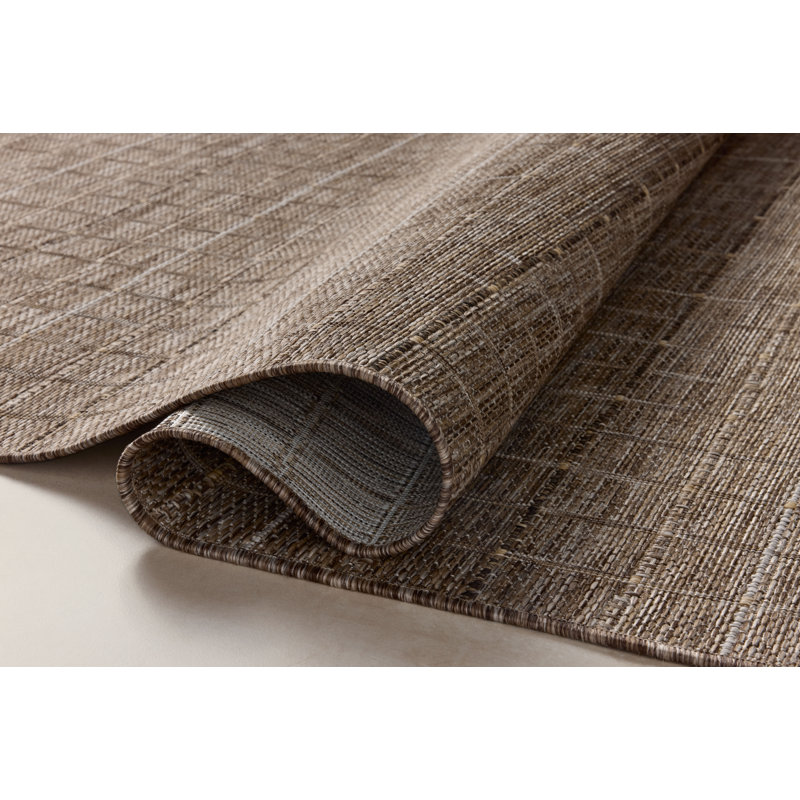 Gracie Oaks Altia Natural / Bark Indoor / Outdoor Area Rug, Rectangle 5' x 7'3"