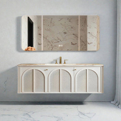 French retro style rest room bathroom cabinet