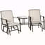 Fauteuil oscillant d'extérieur avec table basse Outsunny