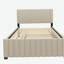 Lit plateforme en velours avec plateau de rangement simple-121110439