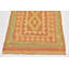 Tapis de surface en laine orange 2 pi 8 po x 4 pi 2 po one-of-kind à la main noué la new age Elland
