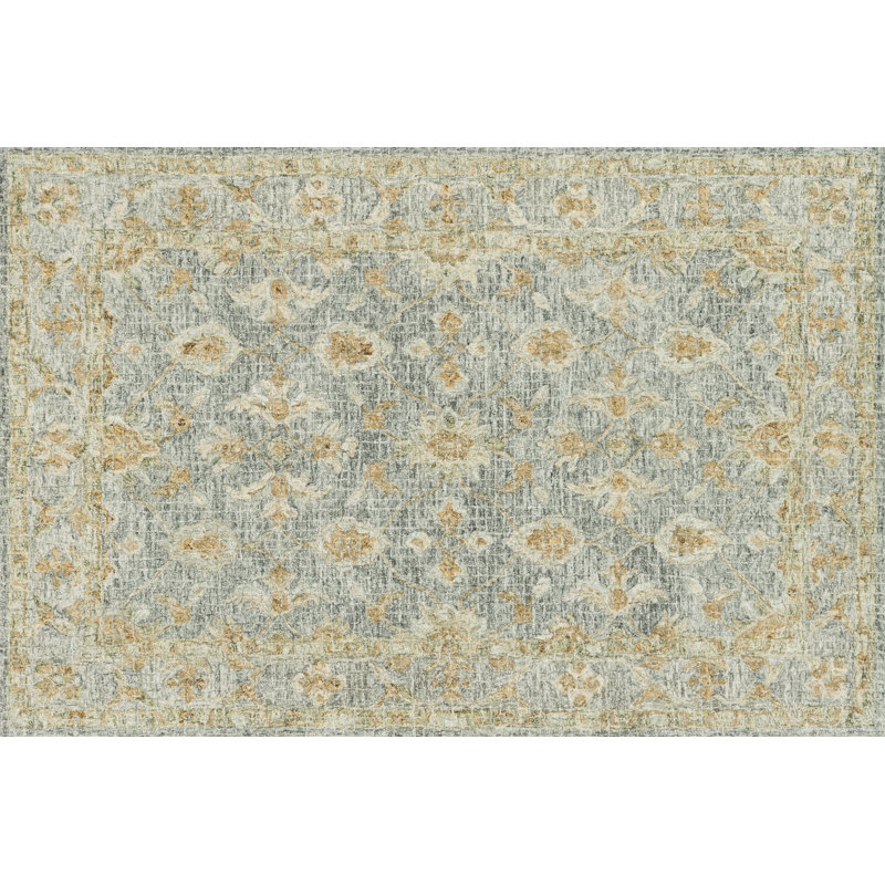 Tapis décoratif de spa en laine crocheté à la main de style oriental Fitzwater, Tapis de couloir 2 pi 6 po x 7 pi 6 po