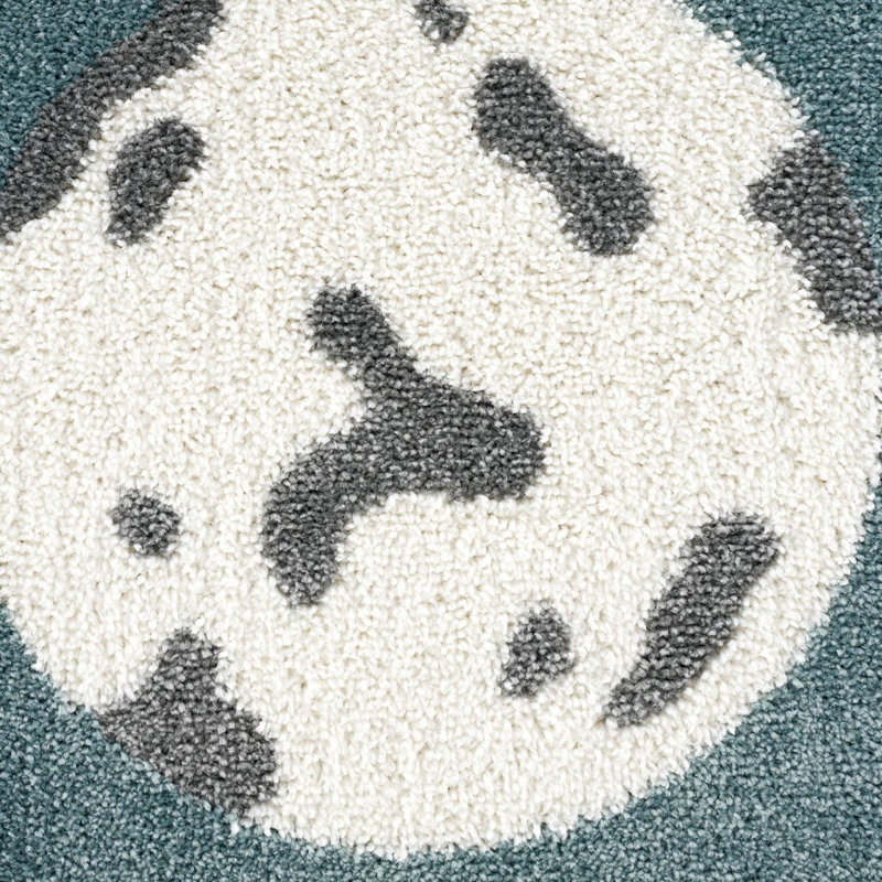 Tapis bleu contemporain Ambrine KID130A, Rectangle 4 pi x 6 pi