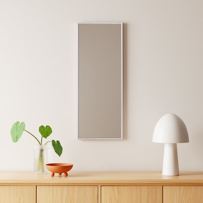 Miroir mural Sabine, 36 po x 14 po, Argent