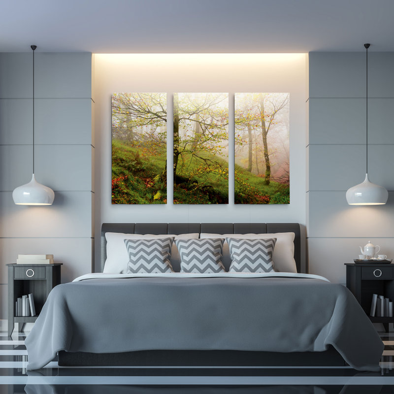 Un ressort ou automne de qualité supérieure-multi-pièces sur toile, H 24 po x l 36 po x P 1,5 po