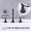 Robinet de salle de bain moderne à entraxe de 8 pouces avec bec pivotant à 360 °, bronze huilé, métal