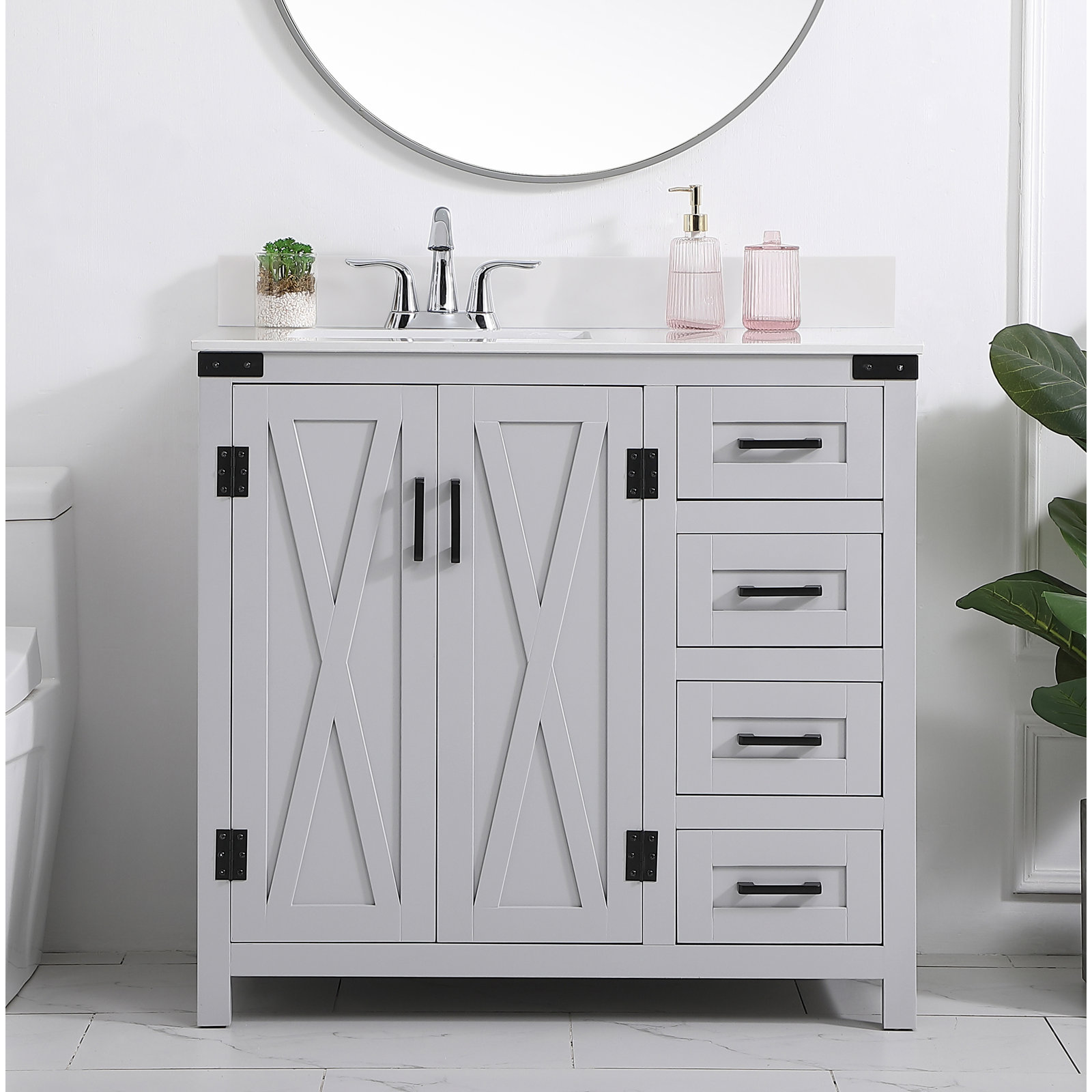 Slayton 36'' Single Bathroom Vanity, Gray