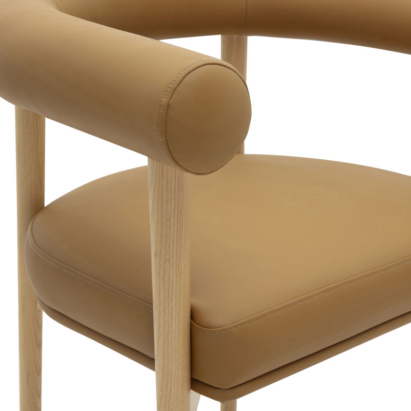Chaise en cuir Spara, Naturel, Cognac