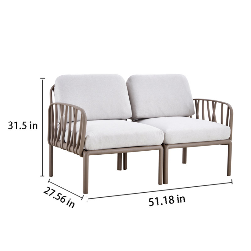 Ensemble de mobilier d'extérieur en plastique (ensemble de 2), Blanc