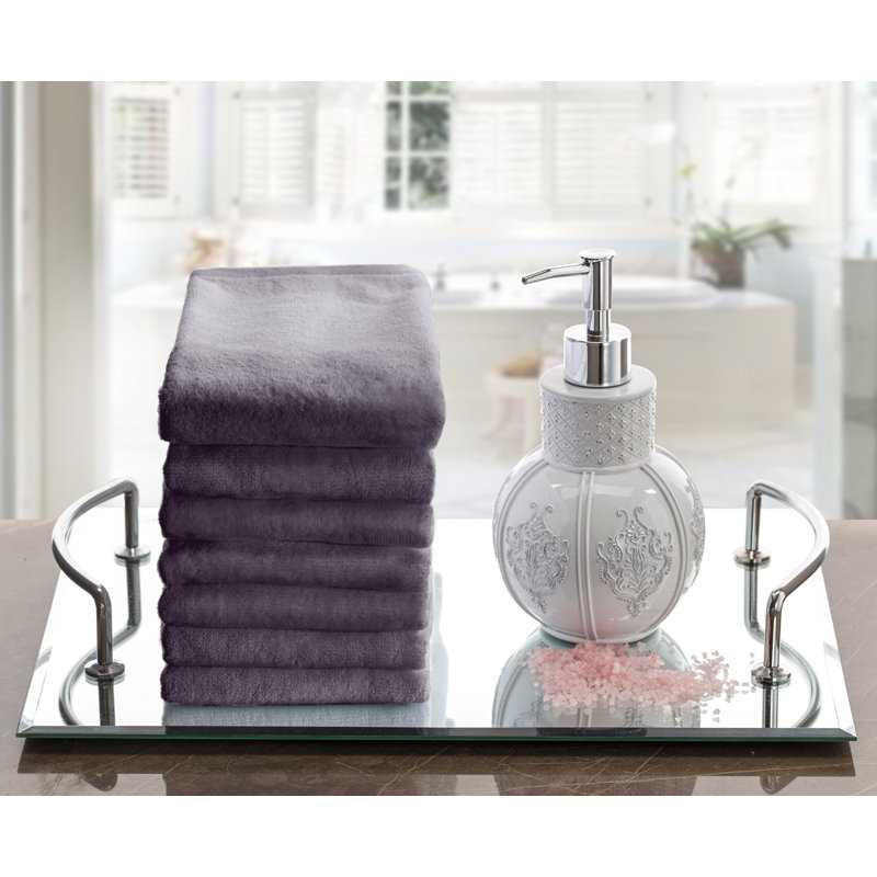 100% Cotton Fingertip Towel, Gray