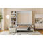 Grand lit escamotable mural avec canapé et tablettes, grand (blanc)-482726047