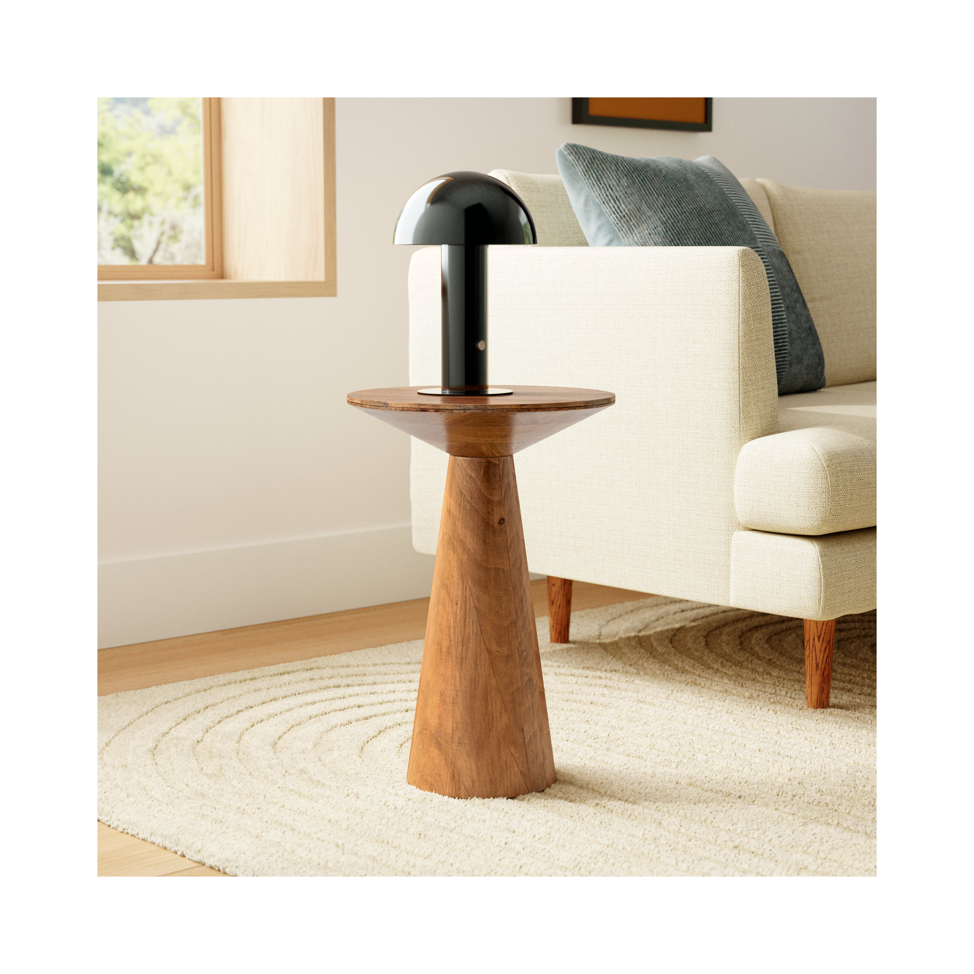Bozovich Solid Wood End Table, Brown, 19.5" H x 13.5" W x 13.5" D