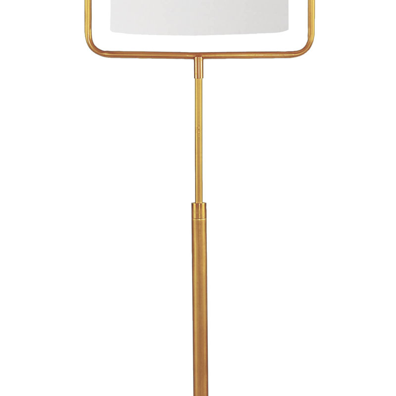 70" Column Floor Lamp, Natural Brass