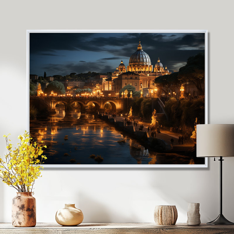 Italie, Italie, Cité du Vatican, impressions sur toile, H 12 po x l 20 po x P 1 po, Cadre flottant blanc