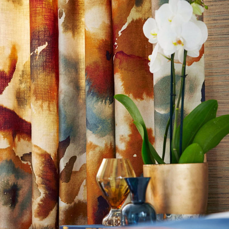 Flores Fabric, Sky/Emerald/Zest