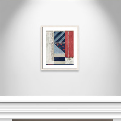 Allangson 'Coastal Flag VI' Framed Acrylic Painting Print