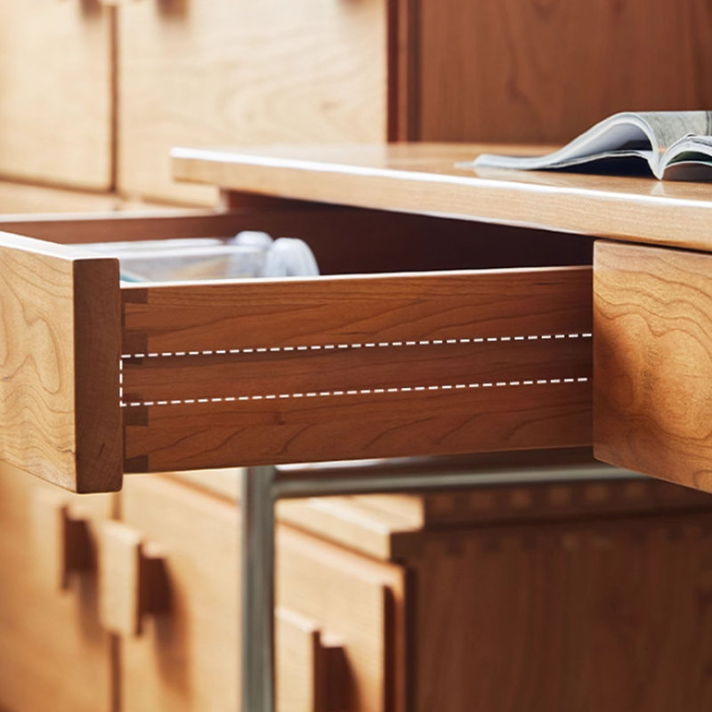 Petit bureau de travail en bois de cerisier massif, H 29,52 po x l 39,37 po x P 23,63 po