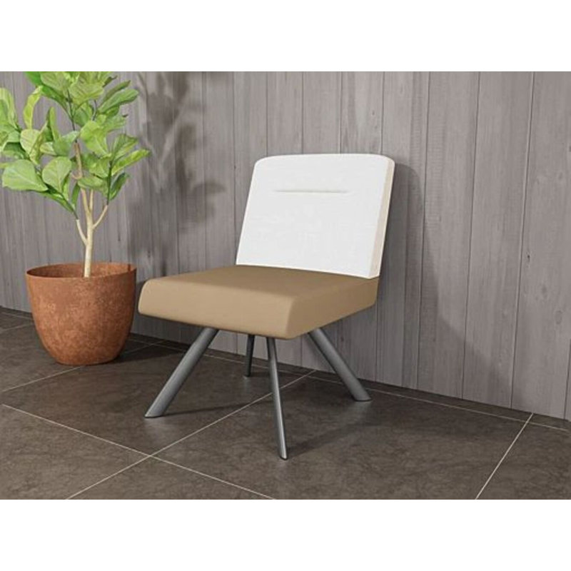 Chaise d'invité Willow, Gris anthracite, Chambray calcaire / Patriot Plus taupe