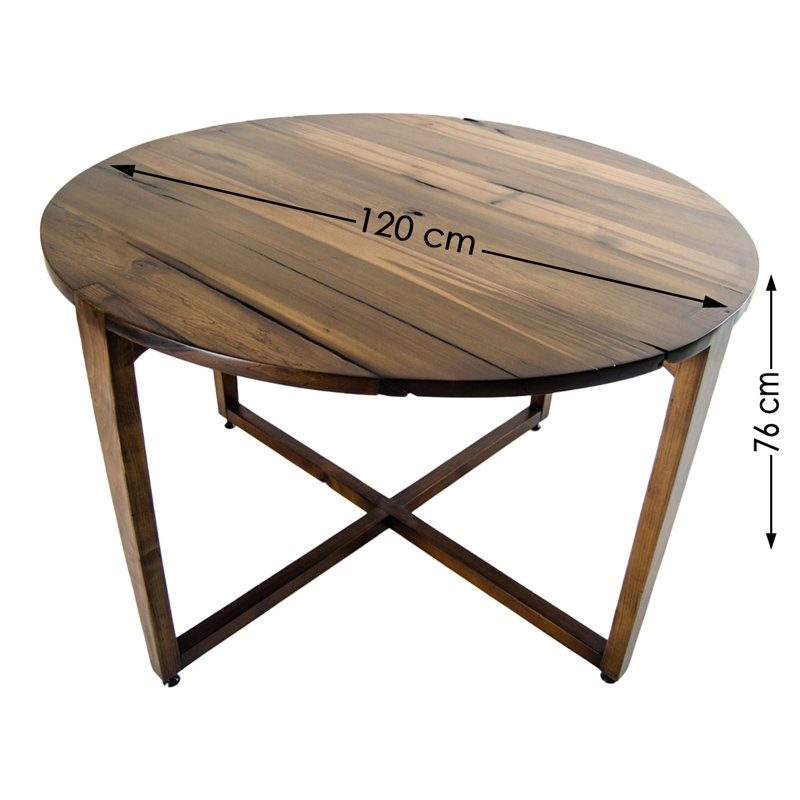 Anakie Walnut Round Solid Wood Dining Table