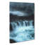 Moody Waterfall In Iceland - Wrapped Canvas-61842200