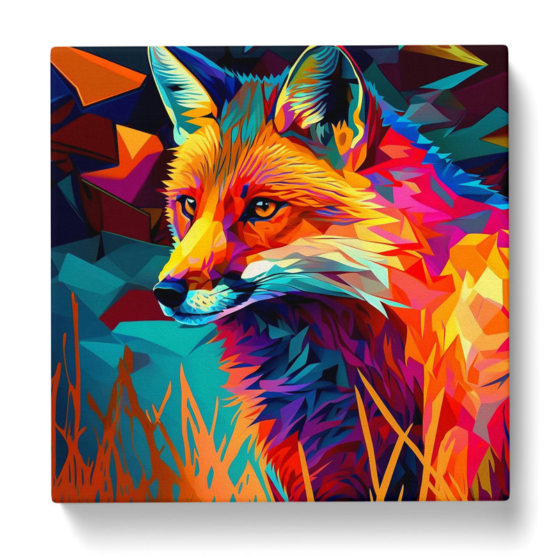 Fox Fauvism - Wrapped Canvas, 50cm H x 50cm W x 3cm D