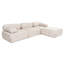 Élégant canapé d'angle, brun clair, 118,1 po x 78,7 po x 31,5 po | Structure en bois de hêtre et en bois aggloméré durable | Tissu 100% polyester, 28 coussins en mousse souple | Mécanisme de dossier et d'accoudoirs flexible et nettoyable à sec | Confort de salon moderne-153760787