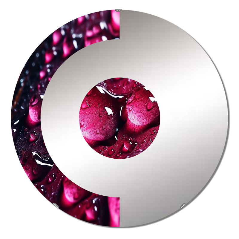 Xanti - Miroir mural demi-cercle, 23,6 po x 23,6 po