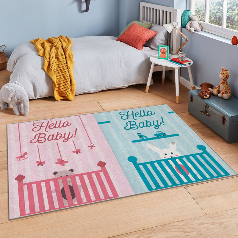 Tapis luxueux (2,6 x 4,6 pieds), 100% polyester, 740 g / m² | Tissu de velours doux, envers en feutre antidérapant, éponge stratifiée pour le confort | Antibactérien, lavable à la machine à 30 ° C | Élégante décoration intérieure