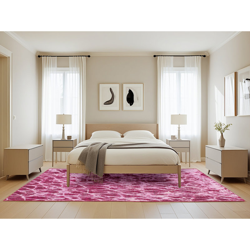 Tapis 100% abstrait 1134 lavable à la machine, Rectangle 5 pi x 8 pi