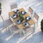 Travira Stacking Powder Coated Aluminum Outdoor Dining Side Chair-1615371655