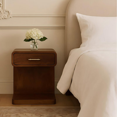 45cm W Solid Wood Bedside Table