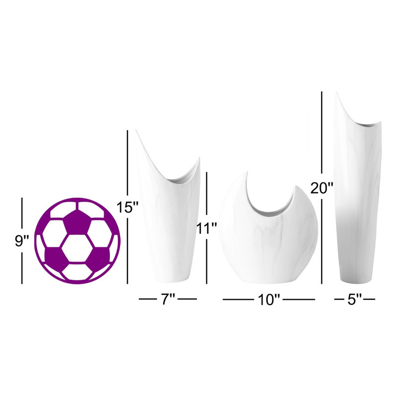 Ensemble de 3 vases de table Pyron