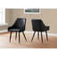 Chaise de salle à manger, ensemble de 2, latérales, rembourrées, cuisine, salle à manger en similicuir, contemporaine, moderne