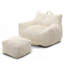 Fauteuil à billes en peluche avec accoudoirs et repose-pieds Giant-1730385081